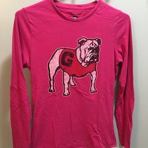 Pink Champion shirt with Bulldog size M